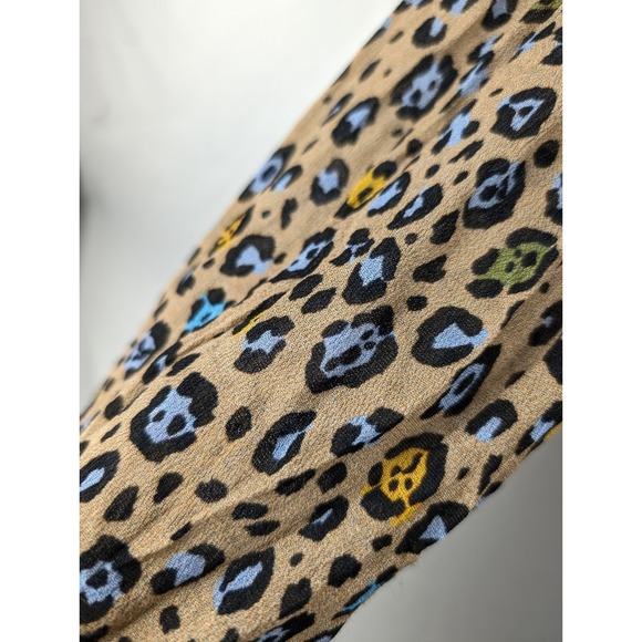 Anthropologie Cashmere Celia Knit Leopard Sweater Pullover Tan Brown S Y2K Indie - Picture 8 of 10